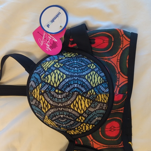 Gabi Fresh bikini top size 16 D/DD gorgeous print - Picture 3 of 5